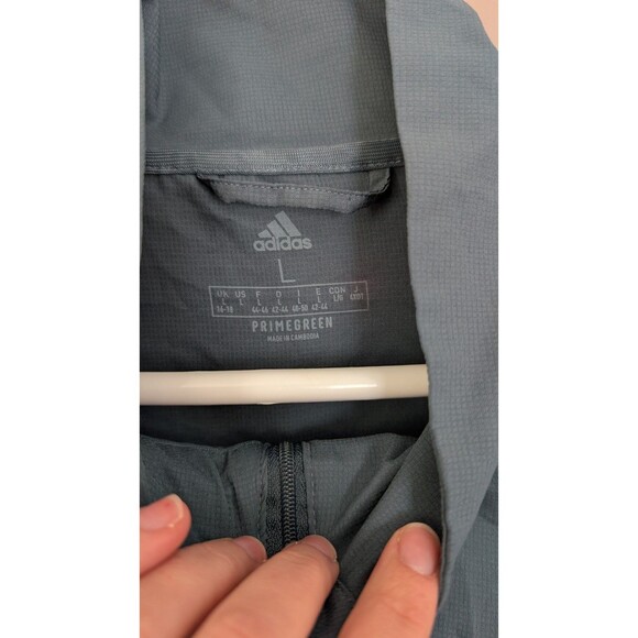 Adidas Activated Tech Crop Windbreaker Jacket Womens Large - Picture 3 of 6